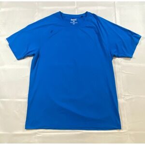 RHONE Mens Blue Athletic Fit T Shirt Short Sleeve Crew Neck Size L